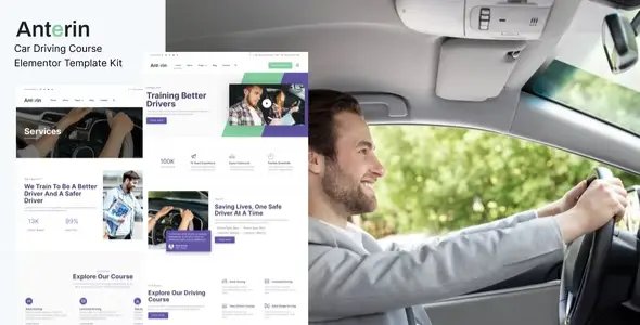 Anterin – Car Driving Course Elementor Template Kit